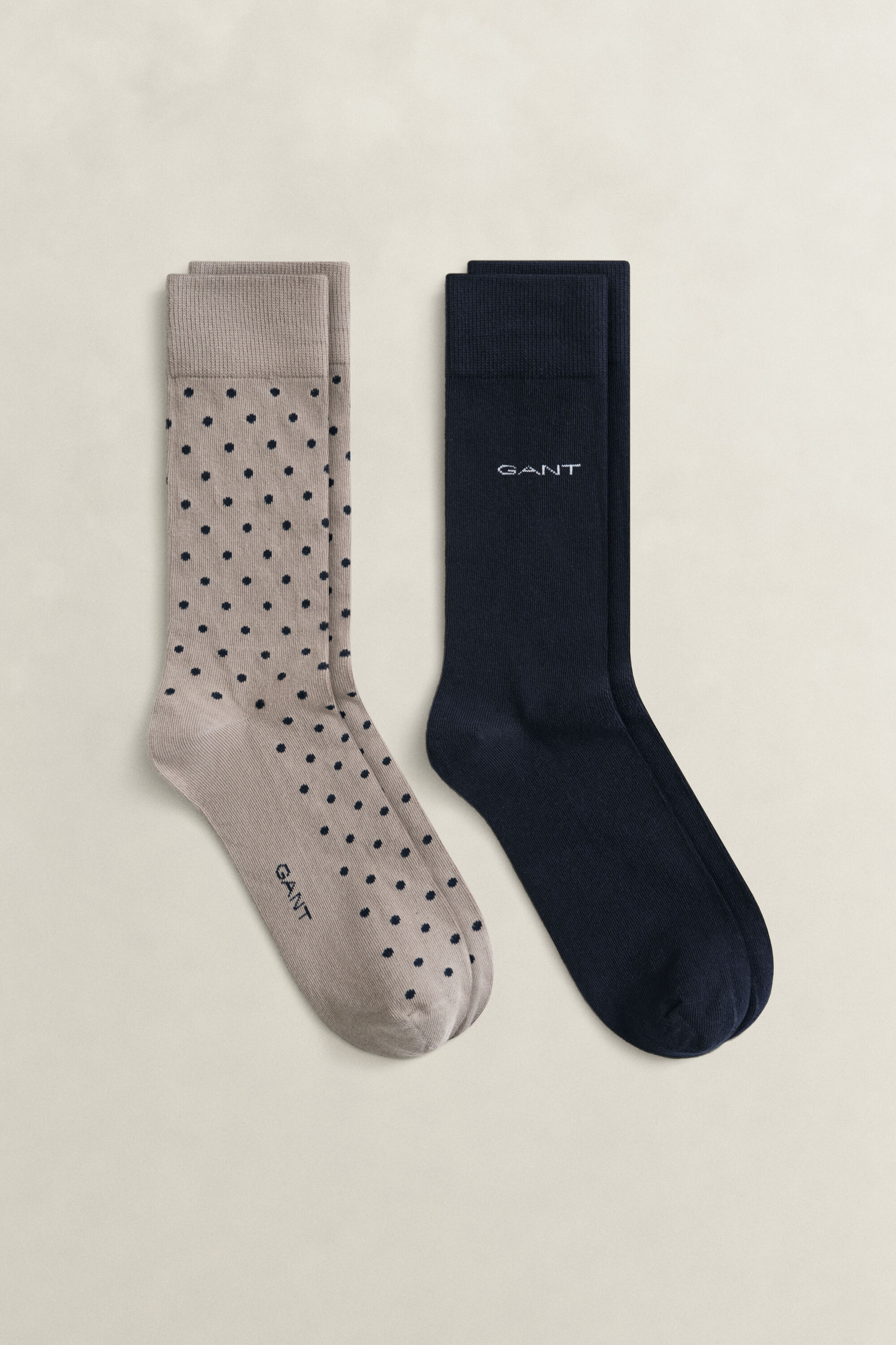 2-Pack Dot & Solid Socks