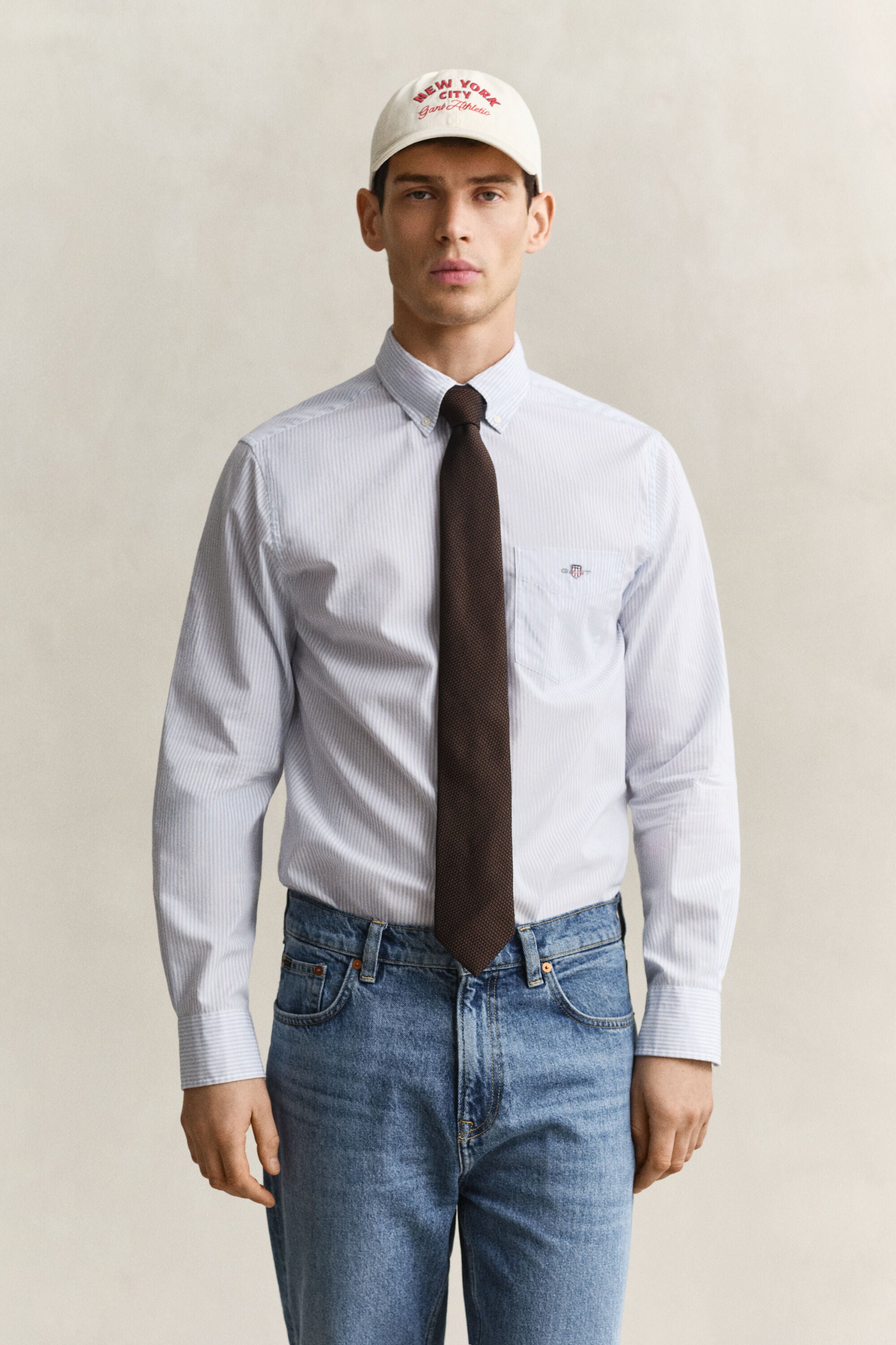 Banker Stripe Classic Poplin Shirt