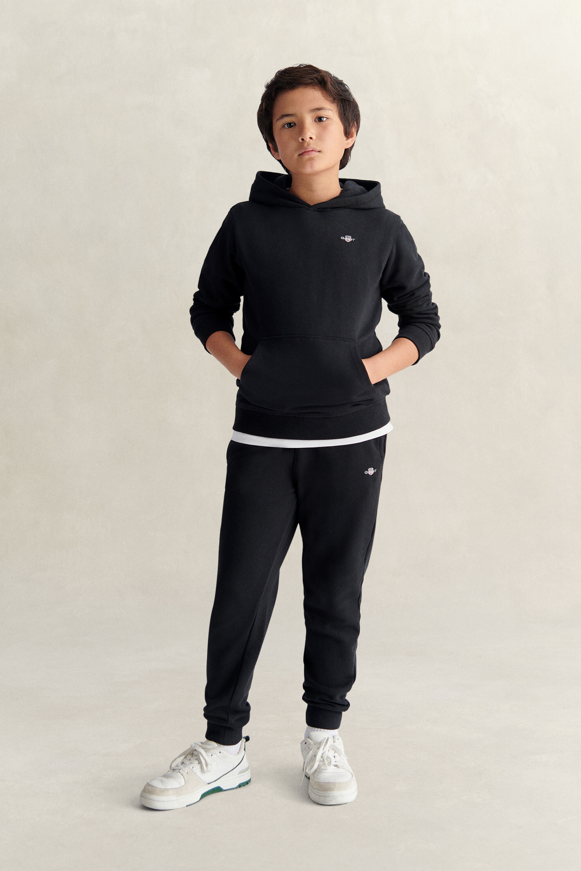 Teens Shield Hoodie — BLACK