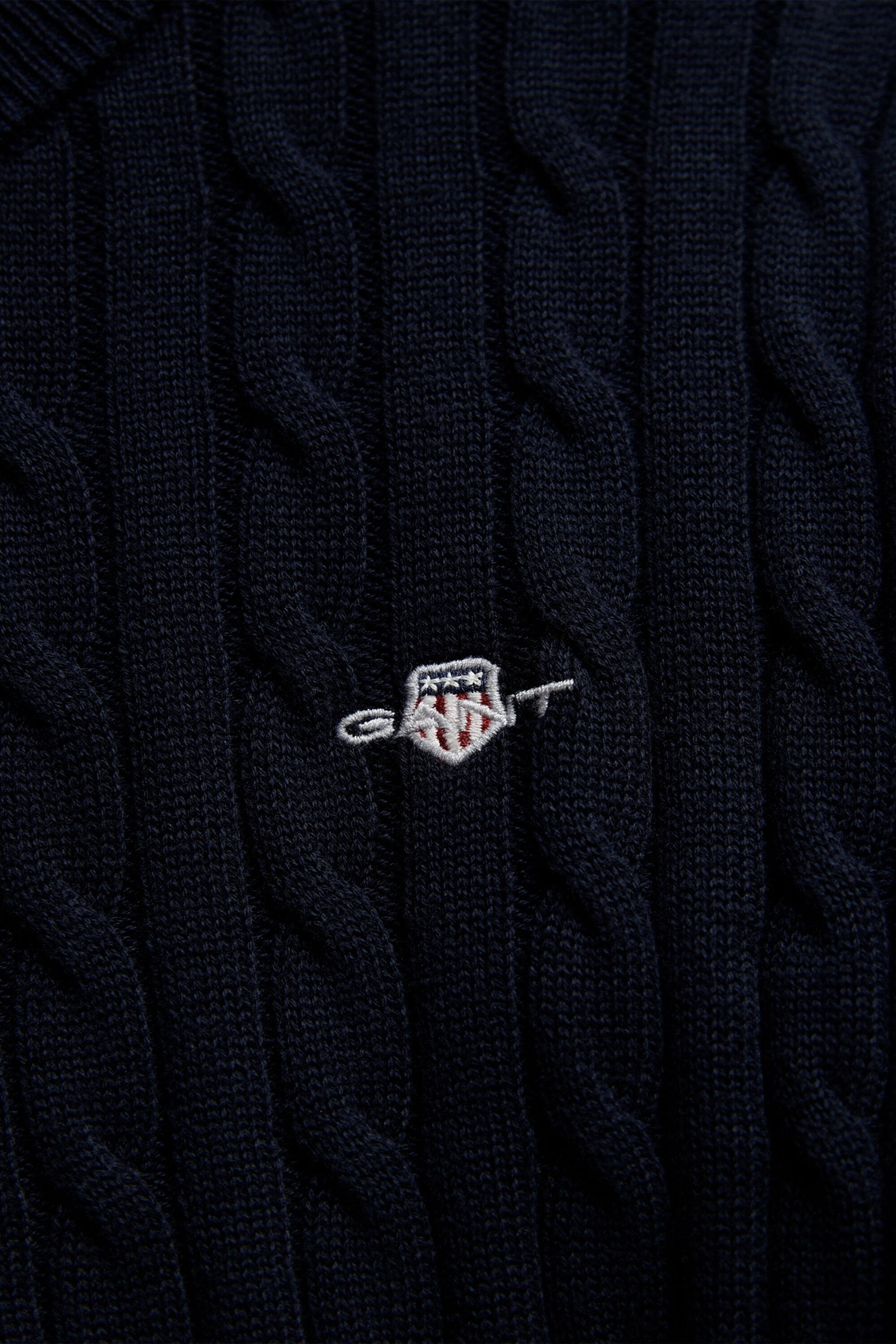 Teen Girls Shield Cable Knit Sweater