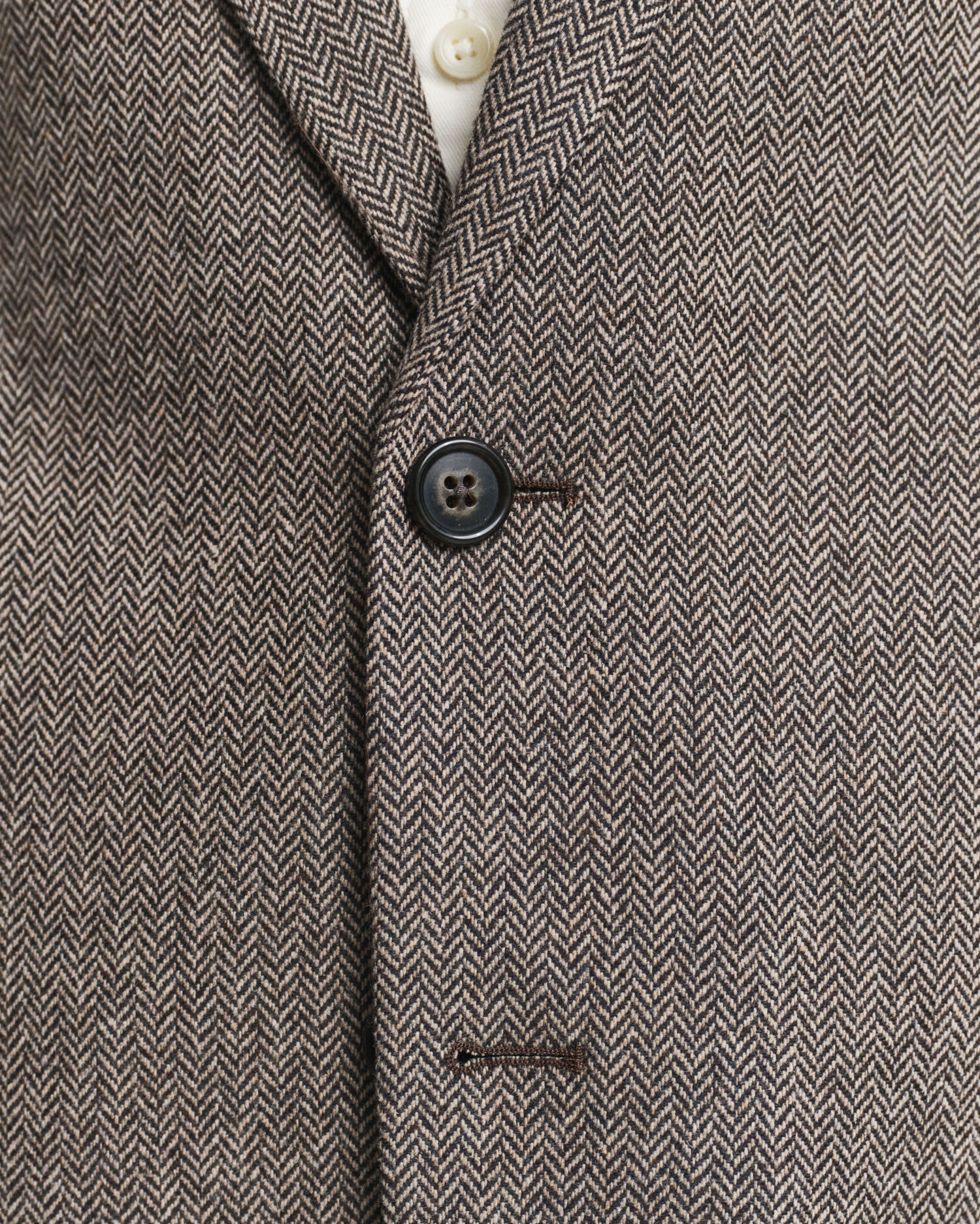 Slim Fit Flannel Herringbone Suit Jacket