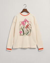 Iris Print Crew Neck Sweatshirt