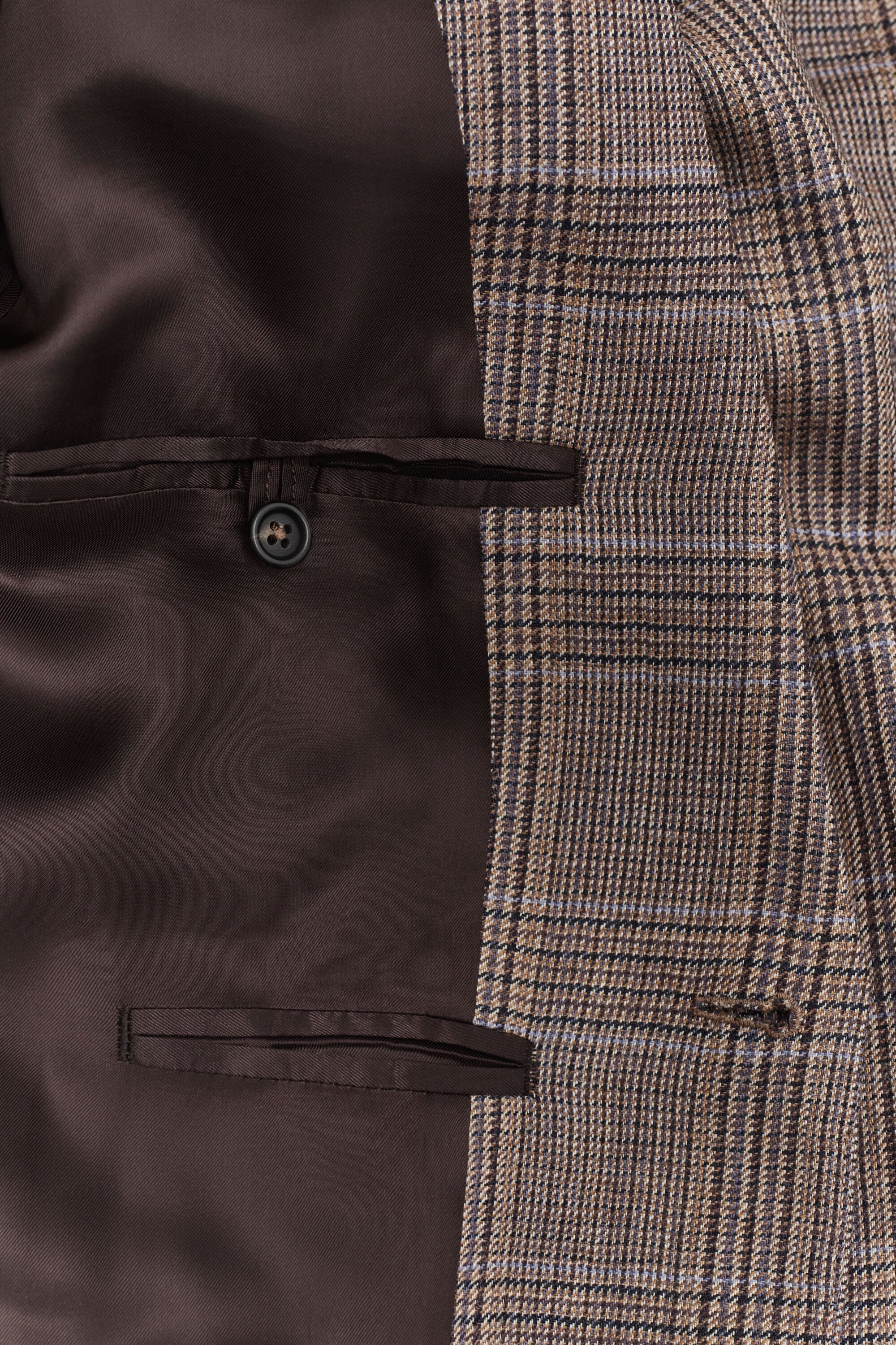 Checked Wool Suit Jacket