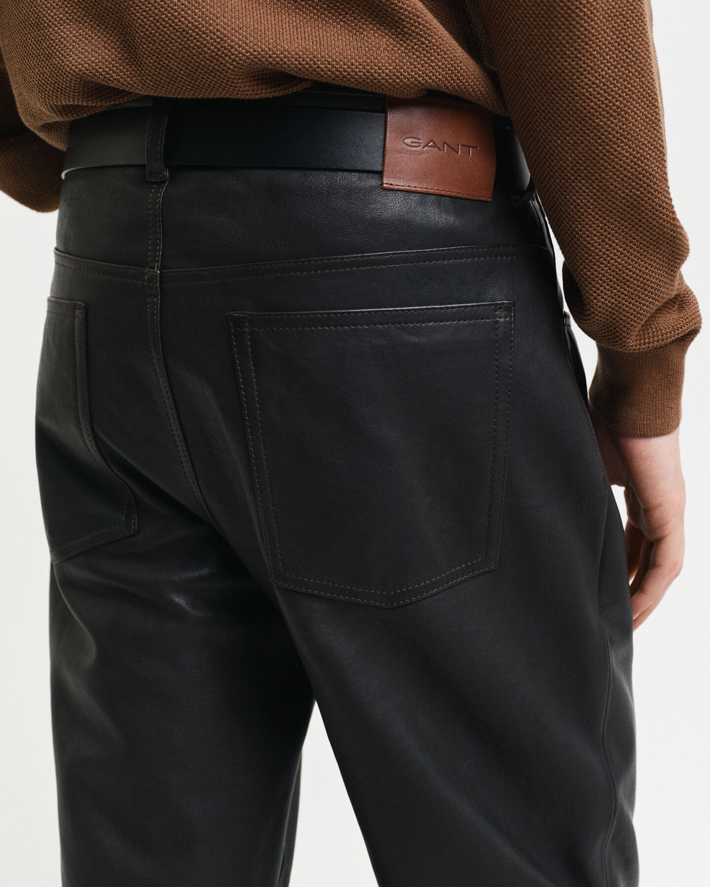 5-Pocket Leather Jeans
