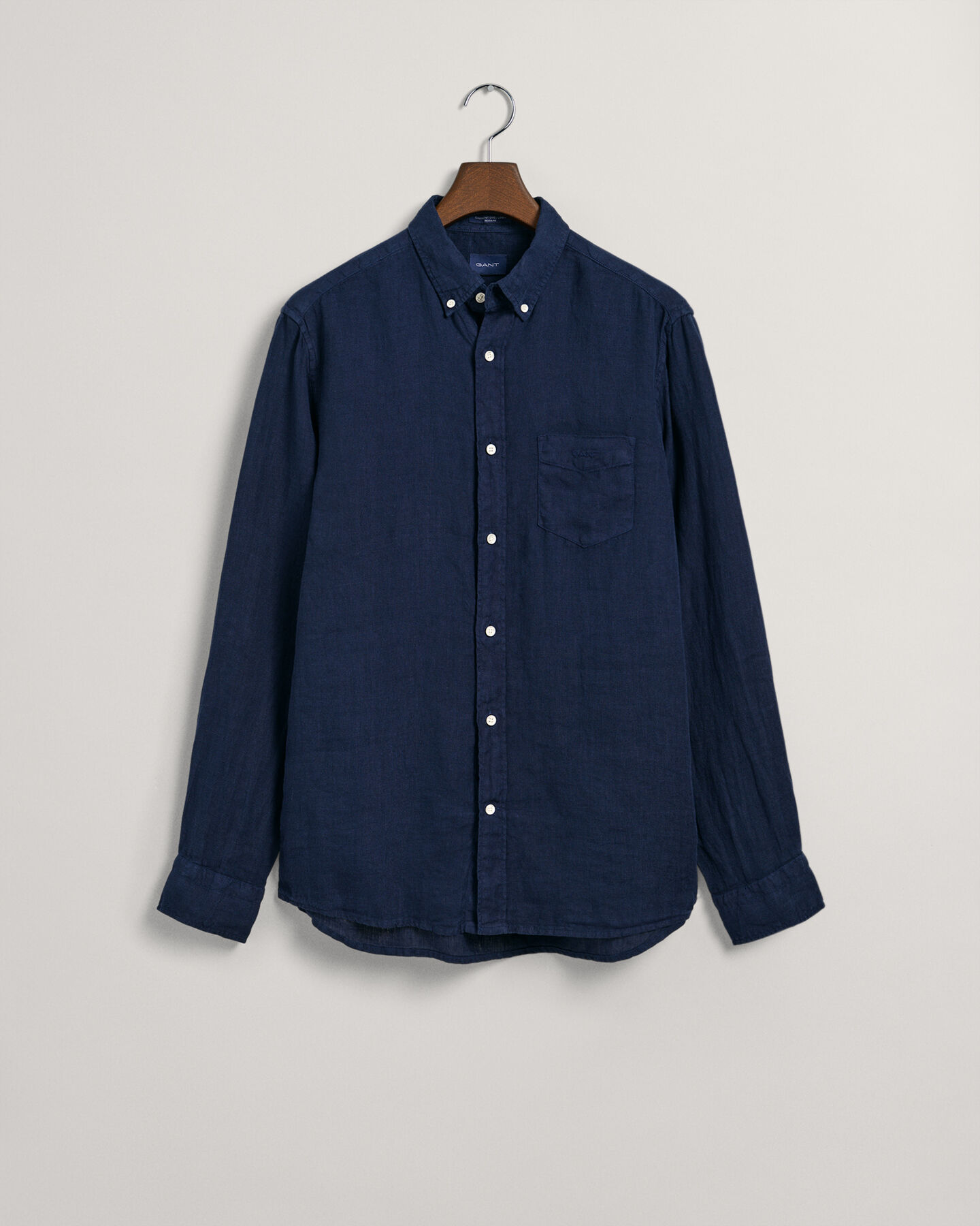 Regular Fit Garment-Dyed Linen Shirt
