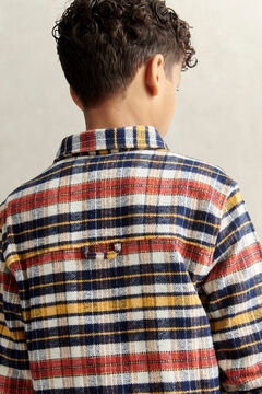 Teen Boys Checked Overshirt — EVENING BLUE 4