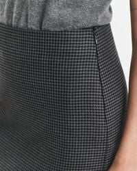 Midi Checked Wool Pencil Skirt