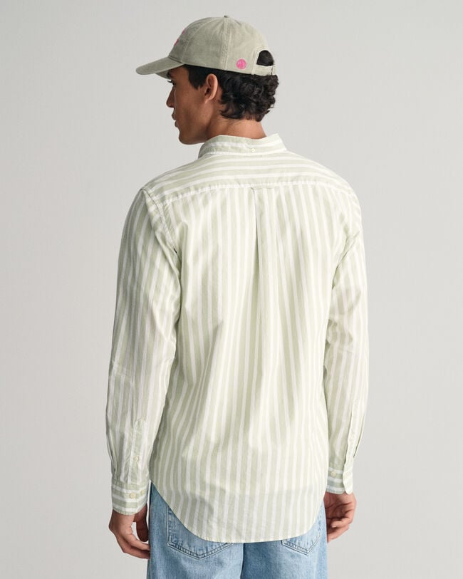 Regular Fit Wide Striped Poplin Shirt