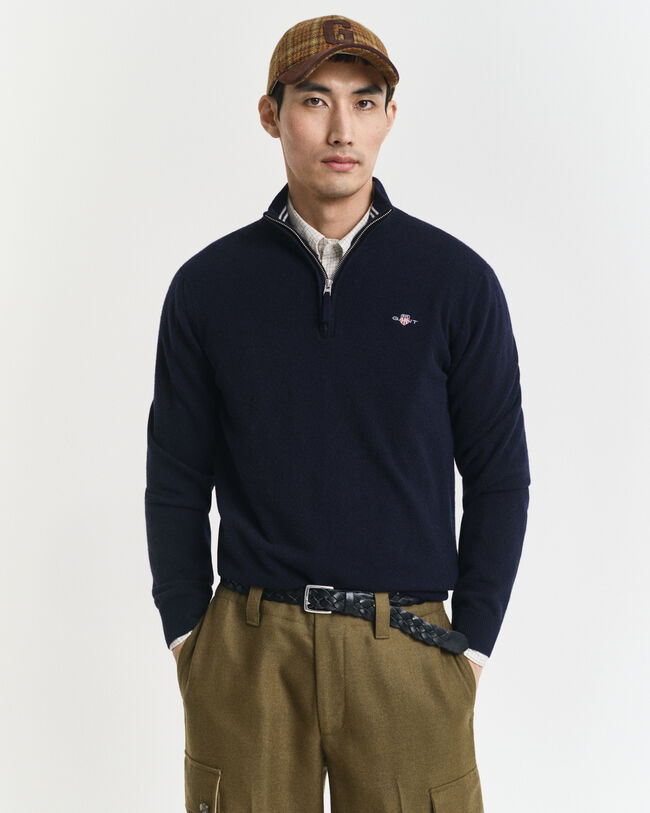 Superfine Lambswool Half-Zip Sweater
