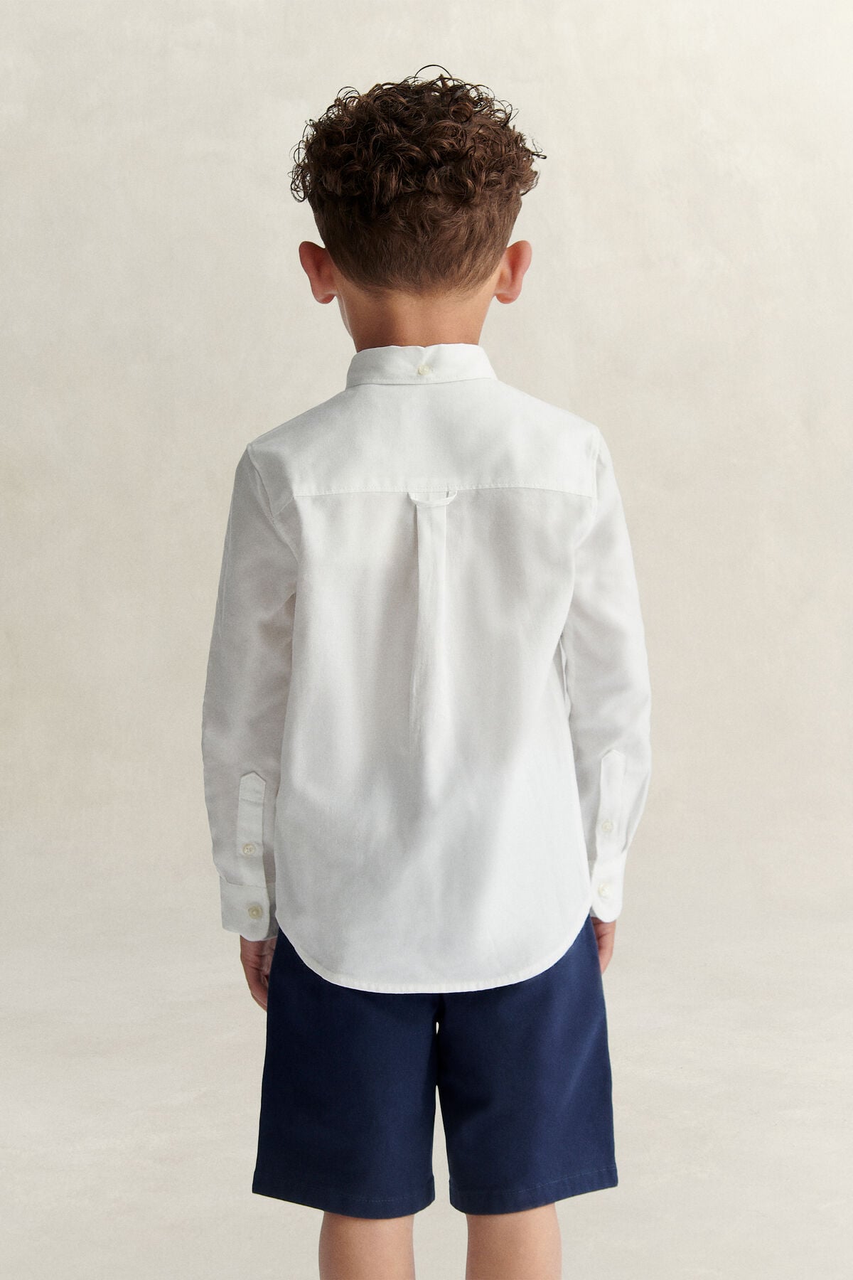 Boys Shield Oxford Shirt — WHITE