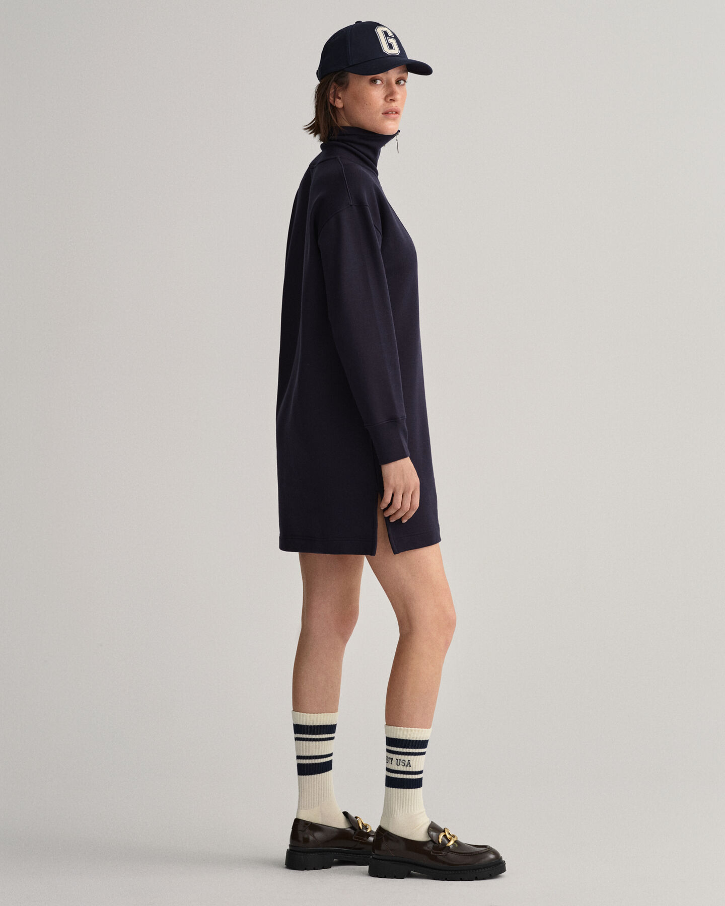 Half-Zip Sweat Dress