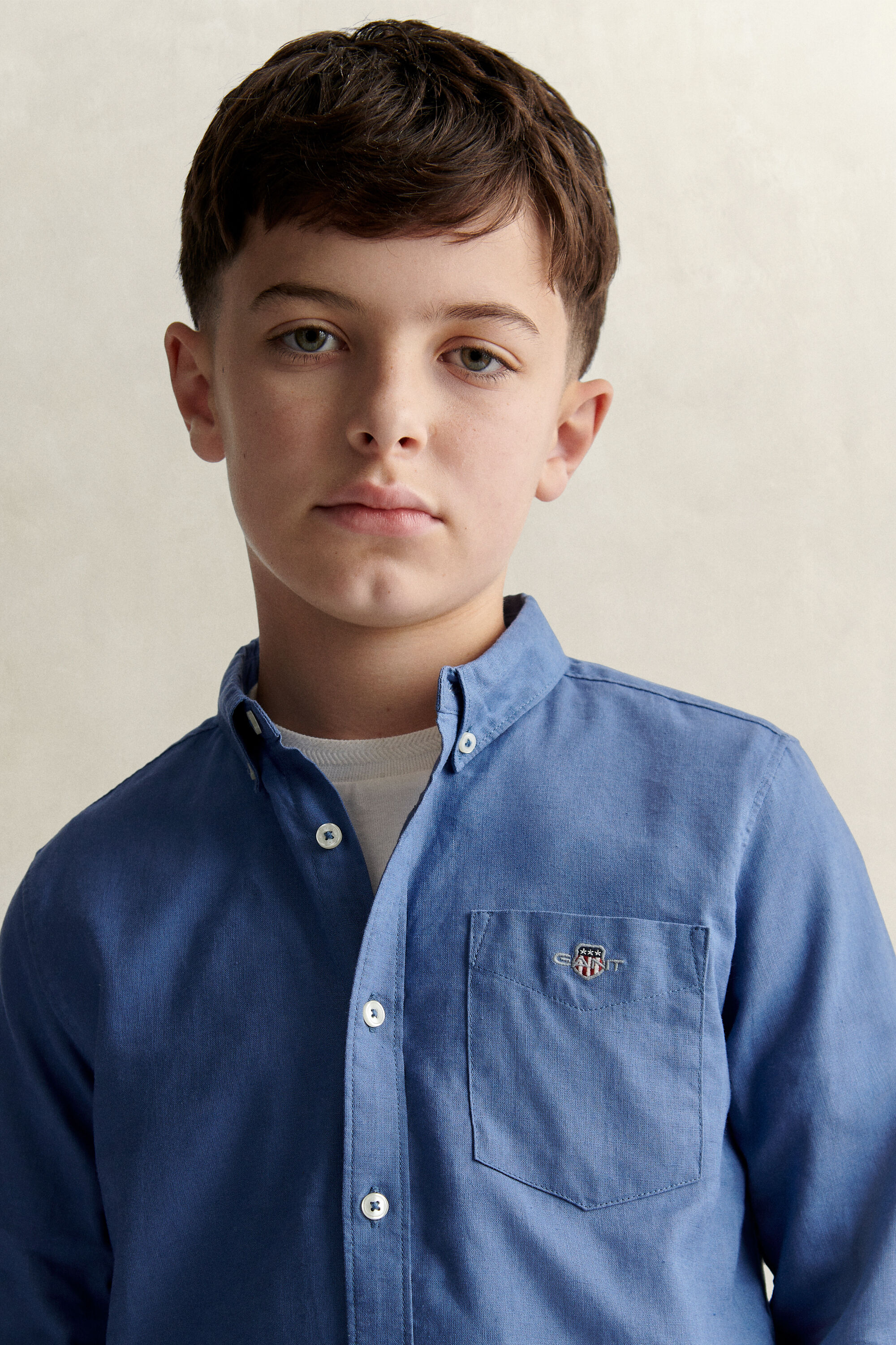 Teen Boys Linen Blend Shirt