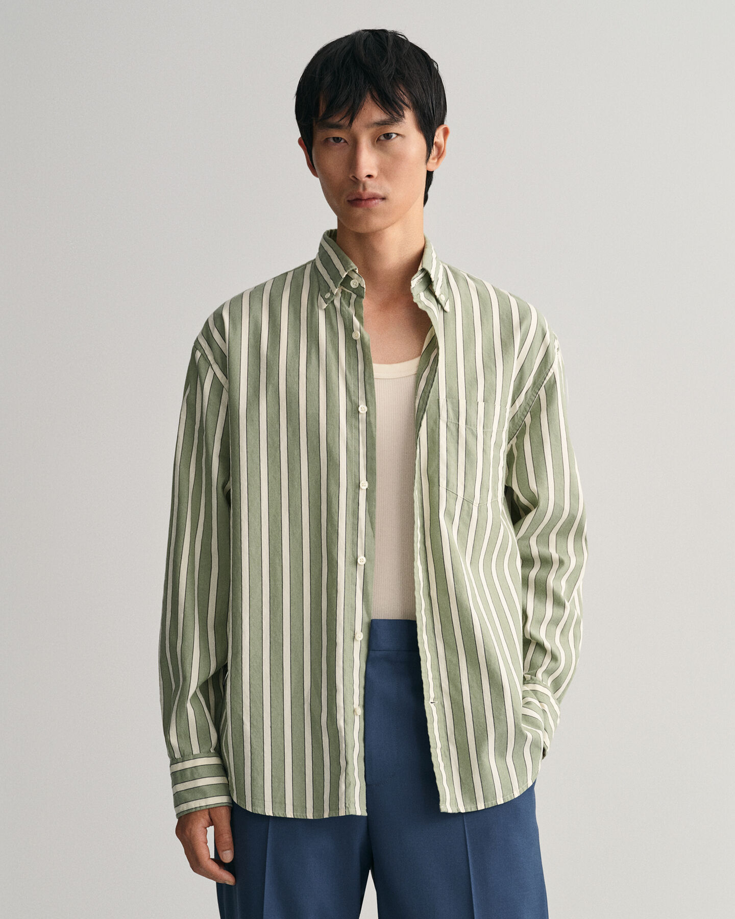 Relaxed Fit Striped Dreamy Oxford Shirt