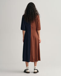 Color Block Short Sleeve Rugger Dress