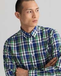 Regular Fit Washed Poplin Check Shirt