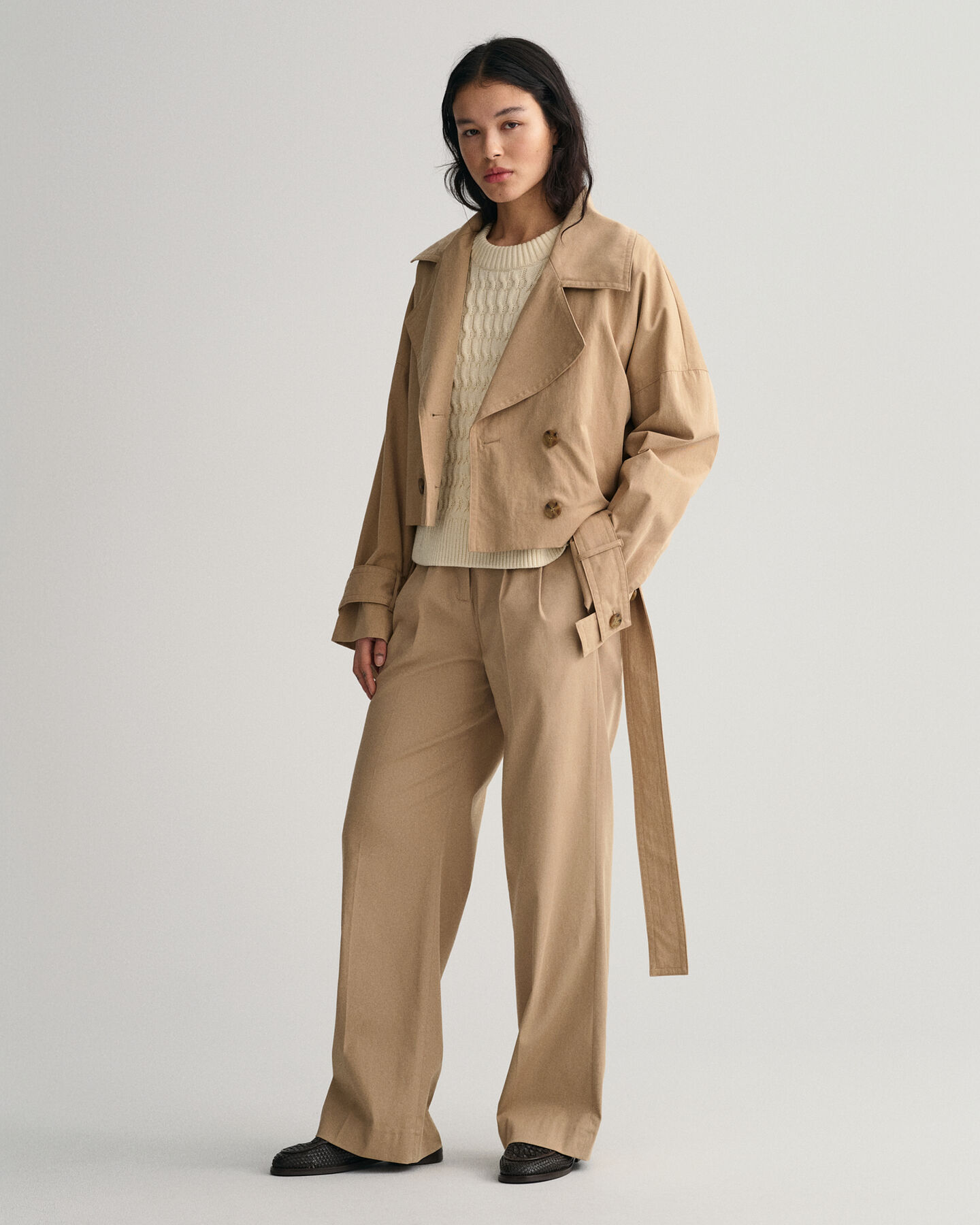 Cropped Trench Jacket