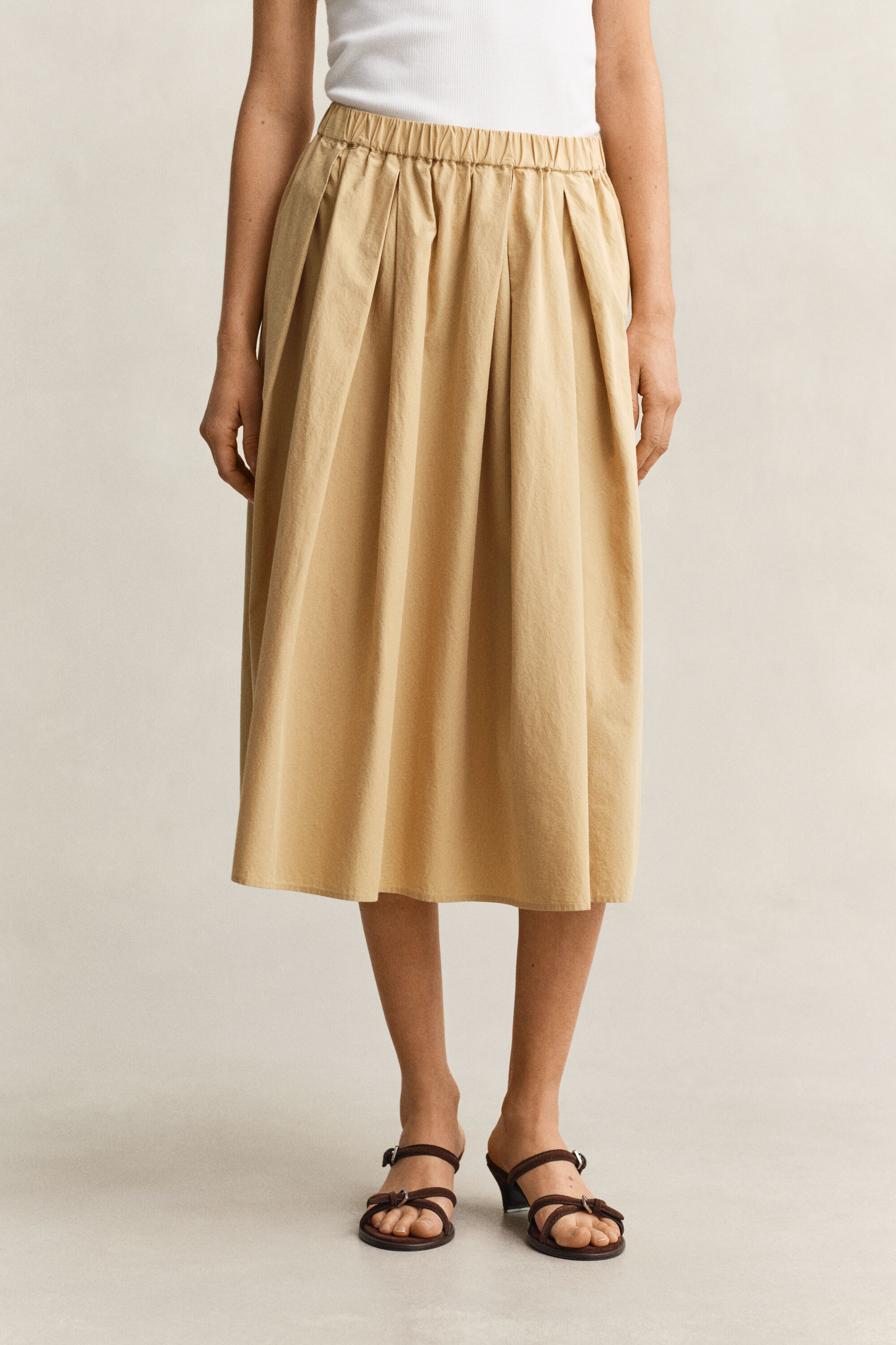 Poplin Midi Skirt