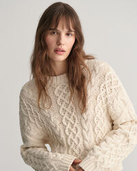 Cable Knit Crew Neck Sweater