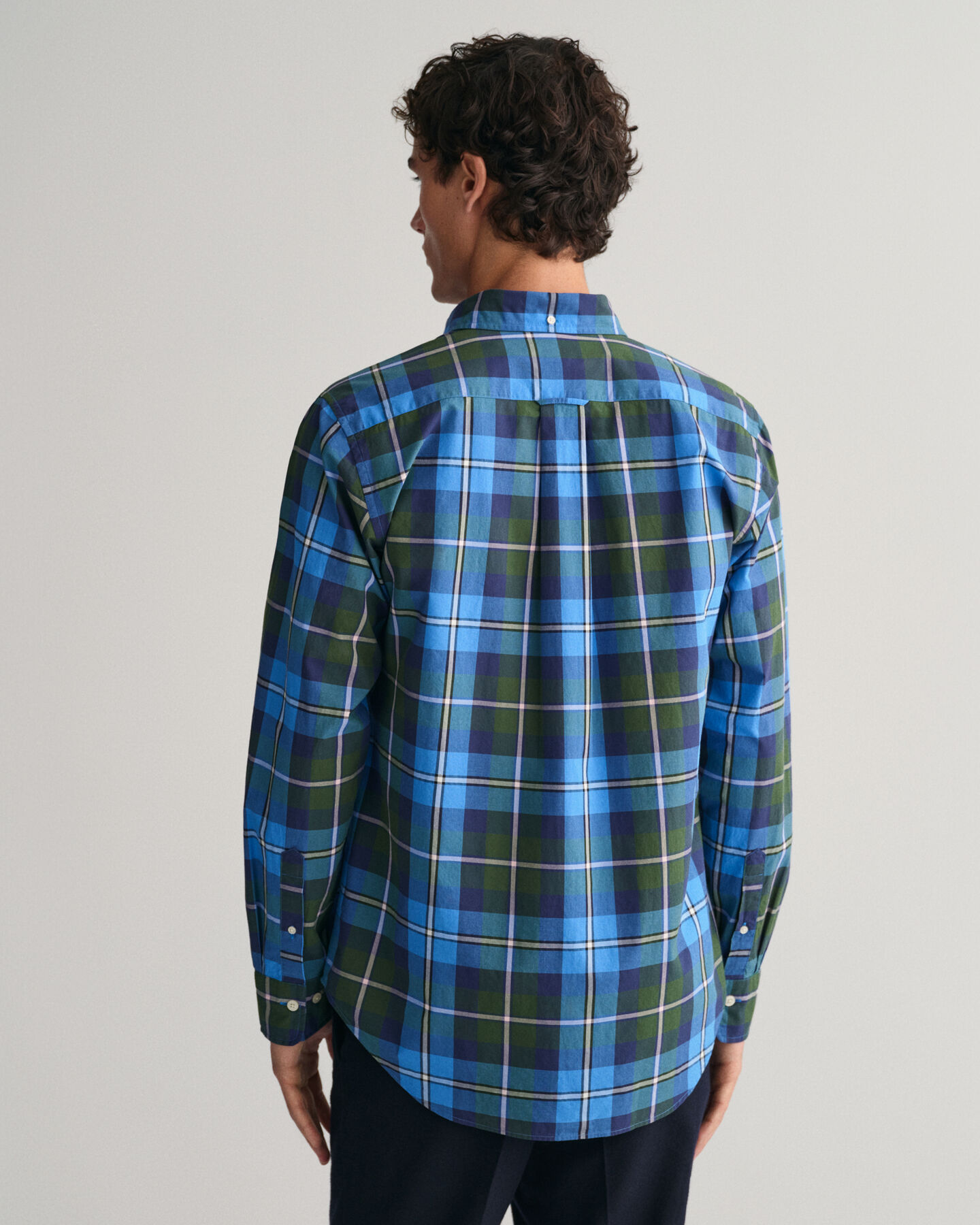 Regular Fit Large Checked Poplin Shirt