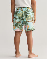 Boys Hawaiian Print Swim Shorts