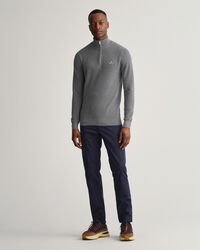 Cotton Piqu&eacute; Half-Zip Sweater