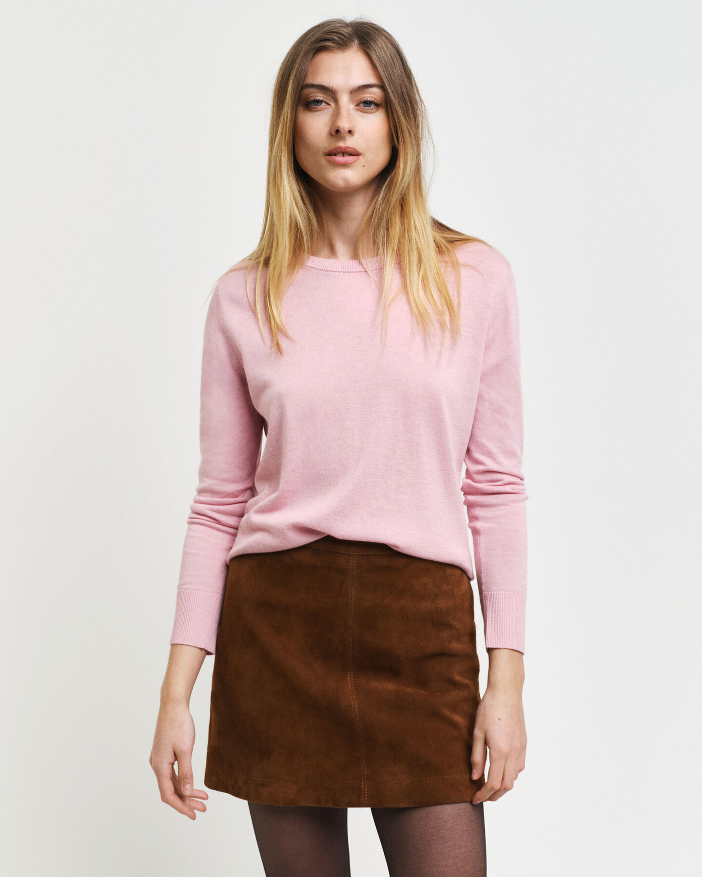 Fine Knit Crew Neck Sweater