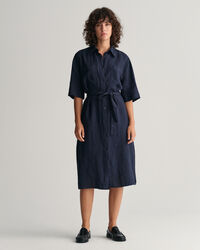 Linen Short Sleeve Shirt Dress