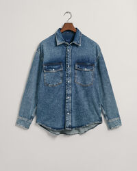 Oversized Heavy Washed Denim Shirt