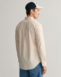 Regular Fit Striped Cotton Linen Shirt