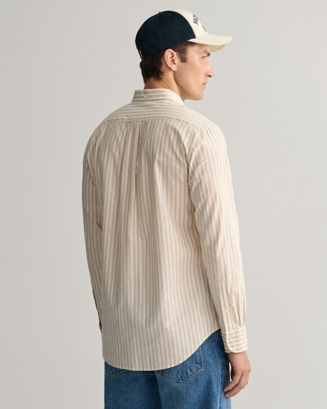 Regular Fit Striped Cotton Linen Shirt