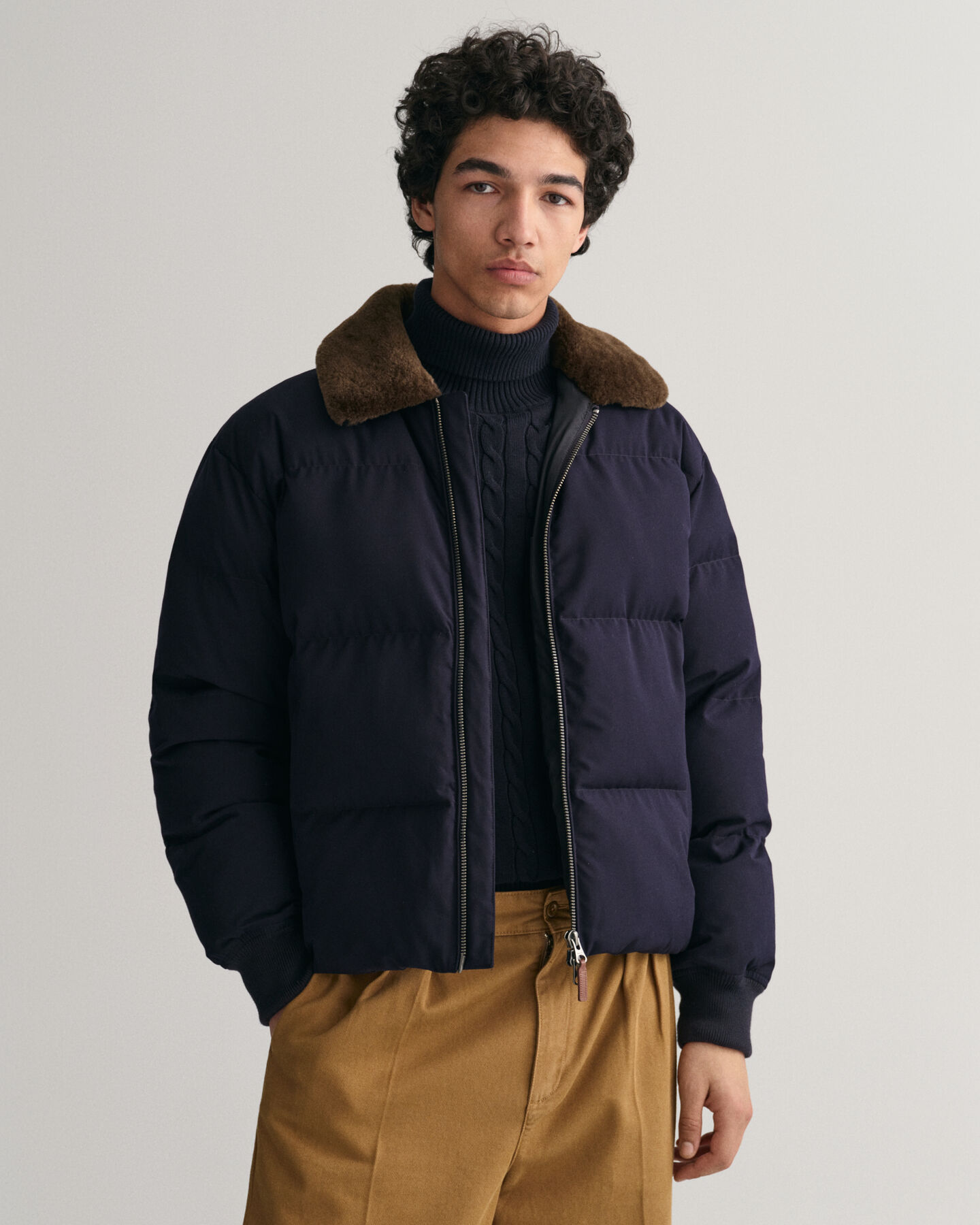 Padded Flannel Puffer Jacket