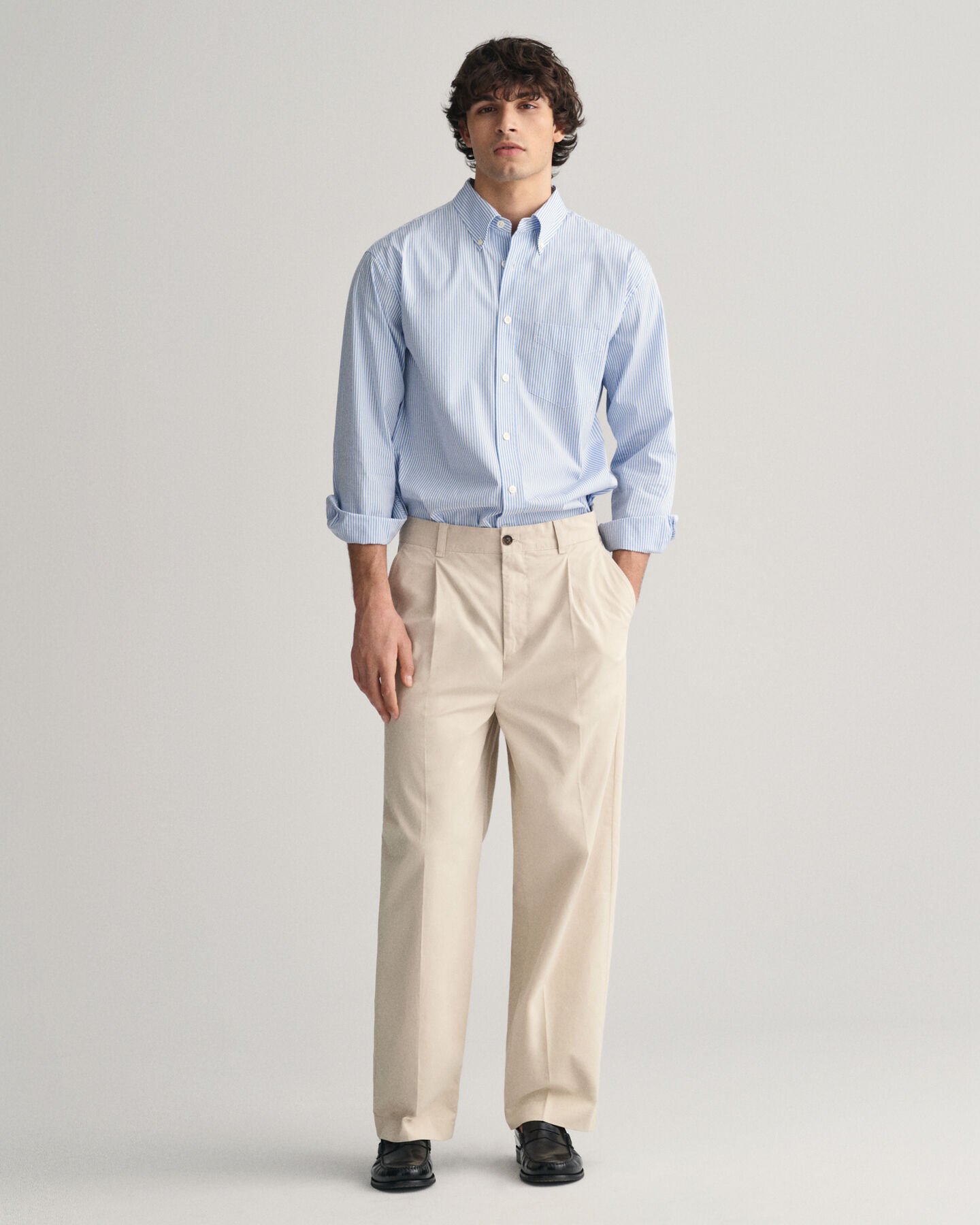 Relaxed Fit Peached Cotton Chinos