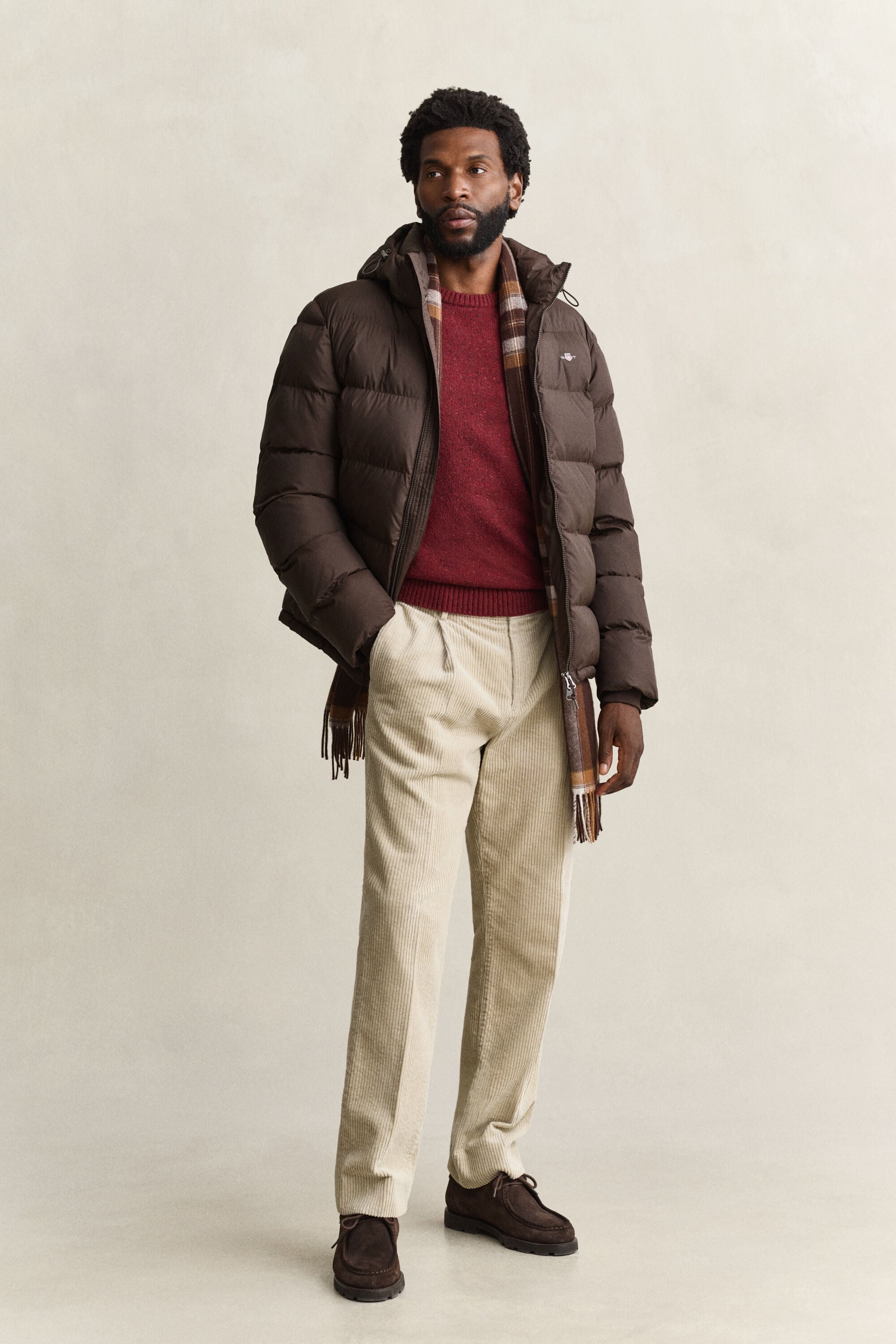 Wool Blend Nepps Crew Neck Sweater