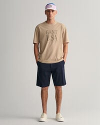 Relaxed Fit Twill Shorts