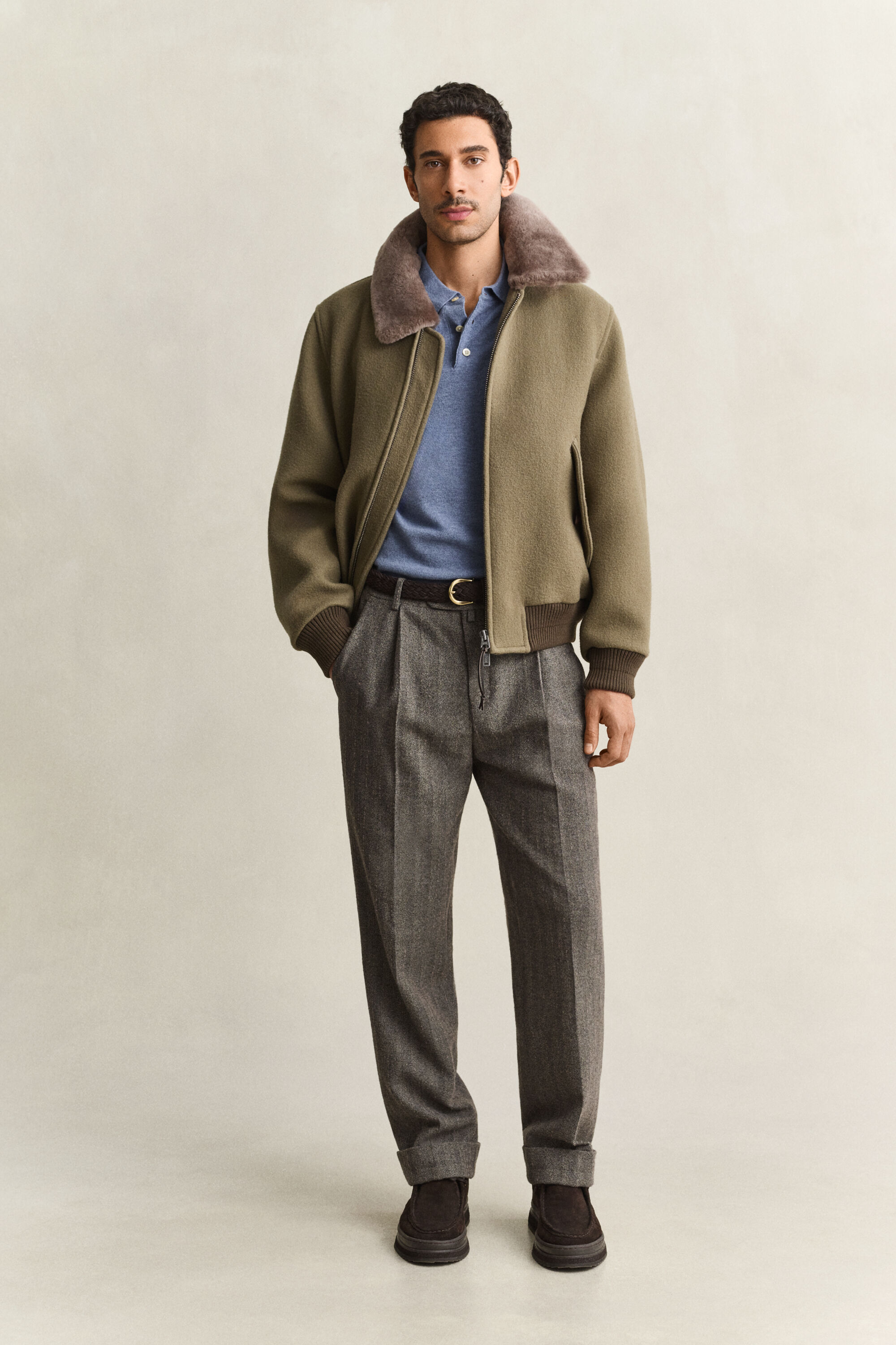 Pinstriped Suit Pants