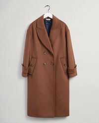 Wool-Blend Cocoon Overcoat