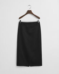 Wool Blend Midi Pencil Skirt