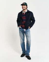 Extra Fine Lambswool Striped Rugger