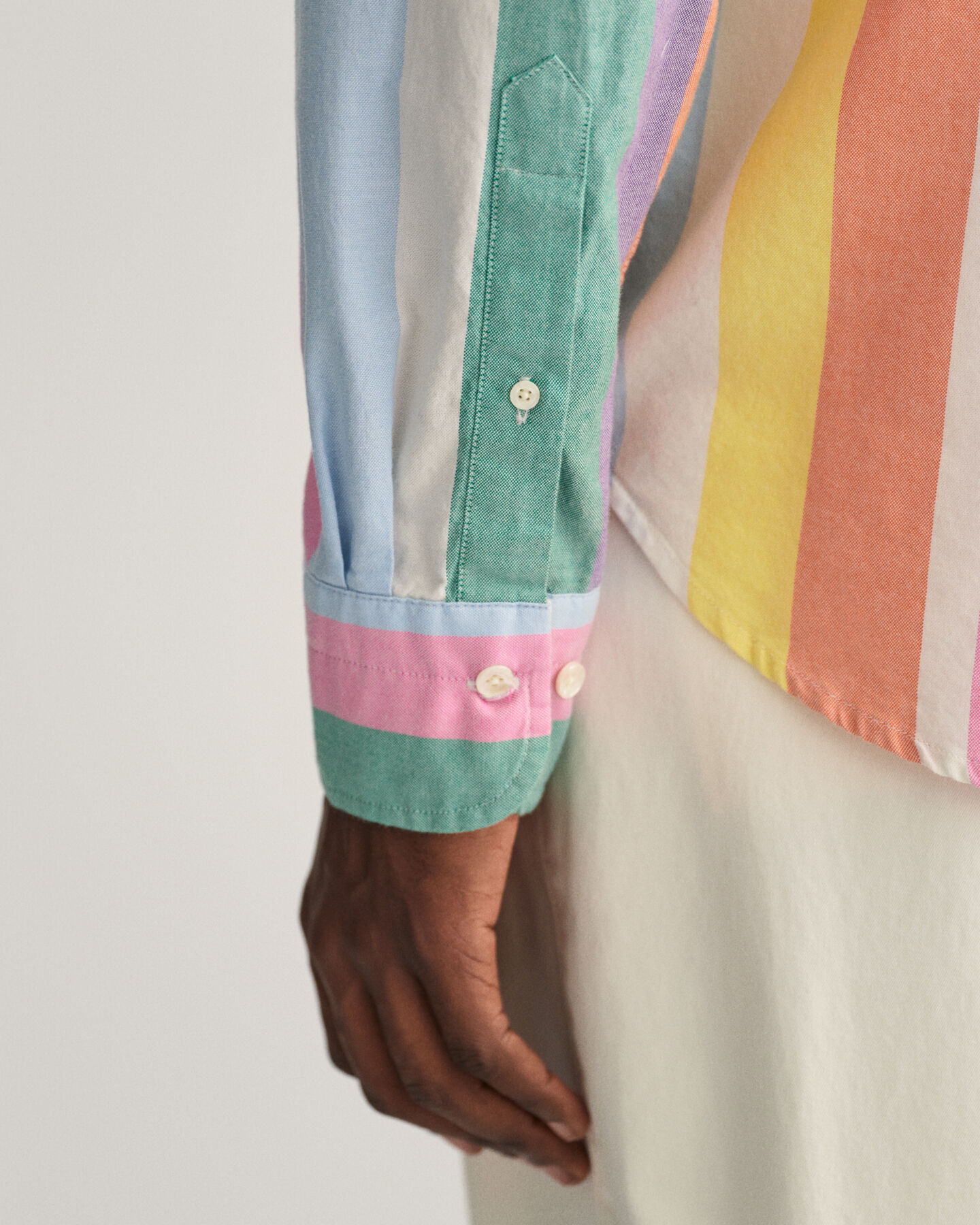 Regular Fit Multi Stripe Oxford Shirt