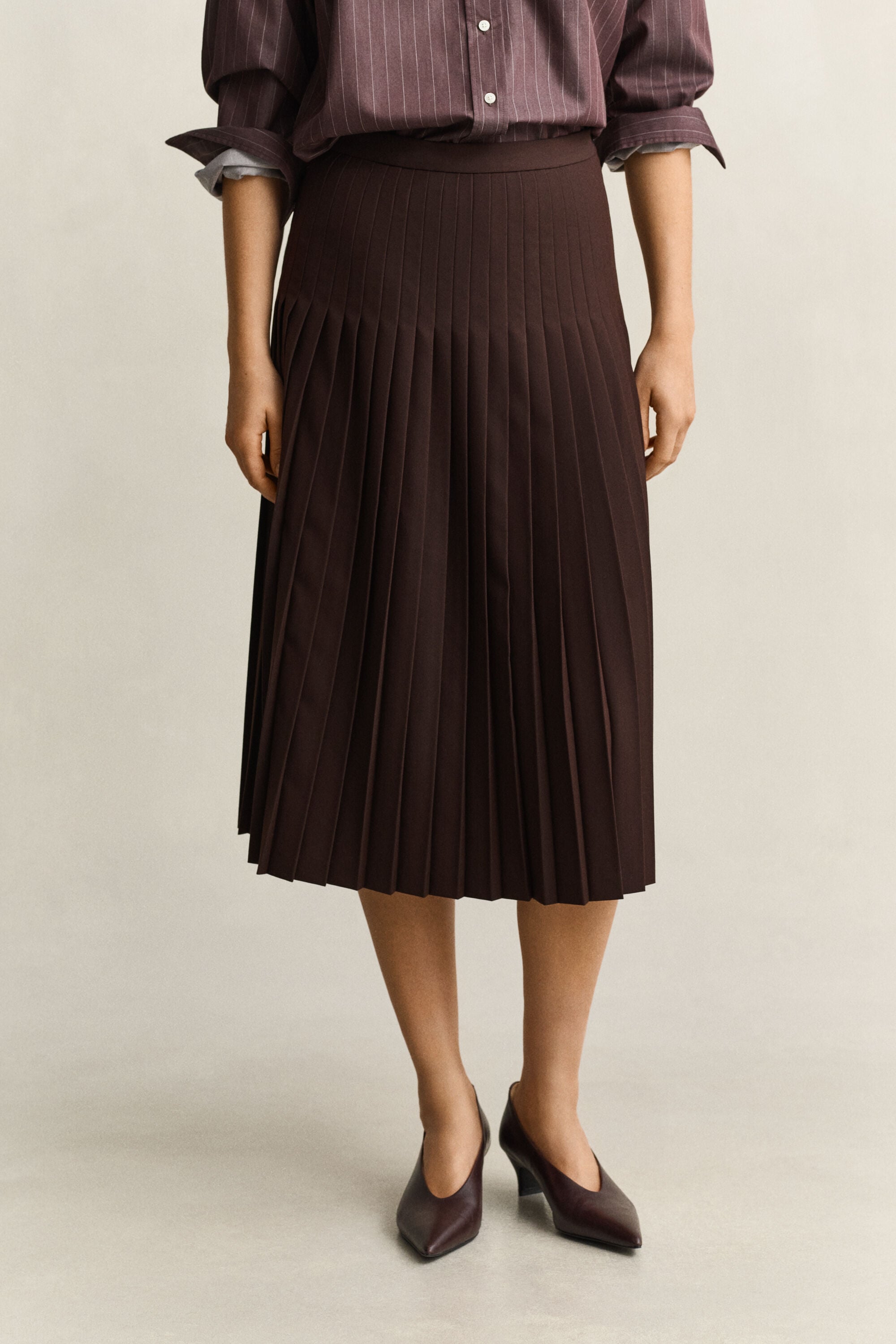 Pleated Midi Skirt