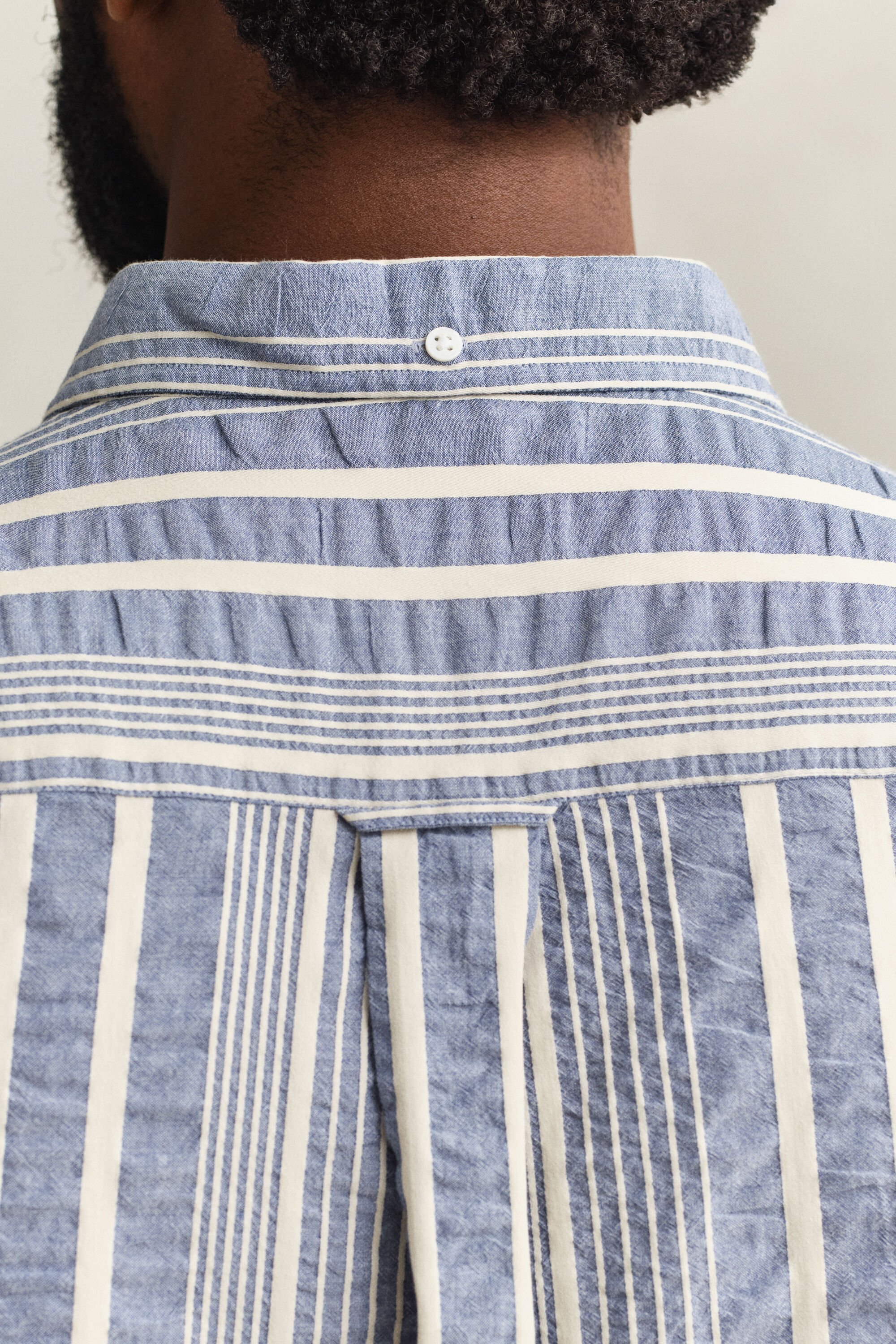 Relaxed Fit Striped Seersucker Shirt