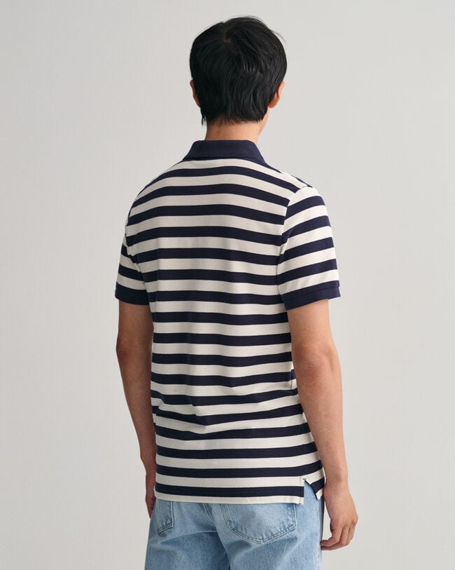Multi Striped Piqu&eacute; Polo Shirt