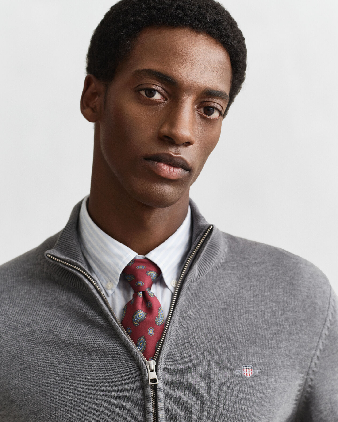 Casual Cotton Zip Cardigan