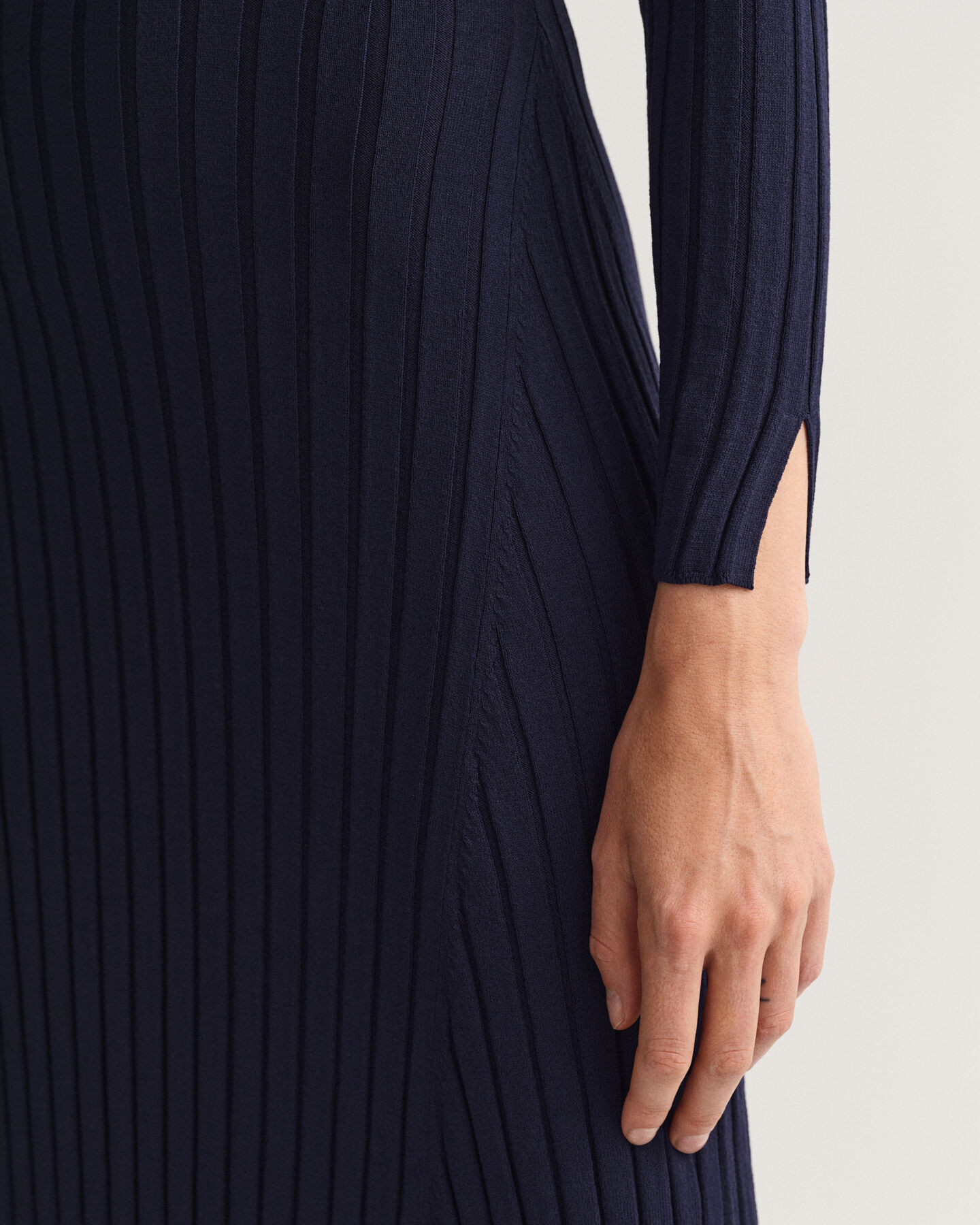 Ribbed Crew Neck Dress