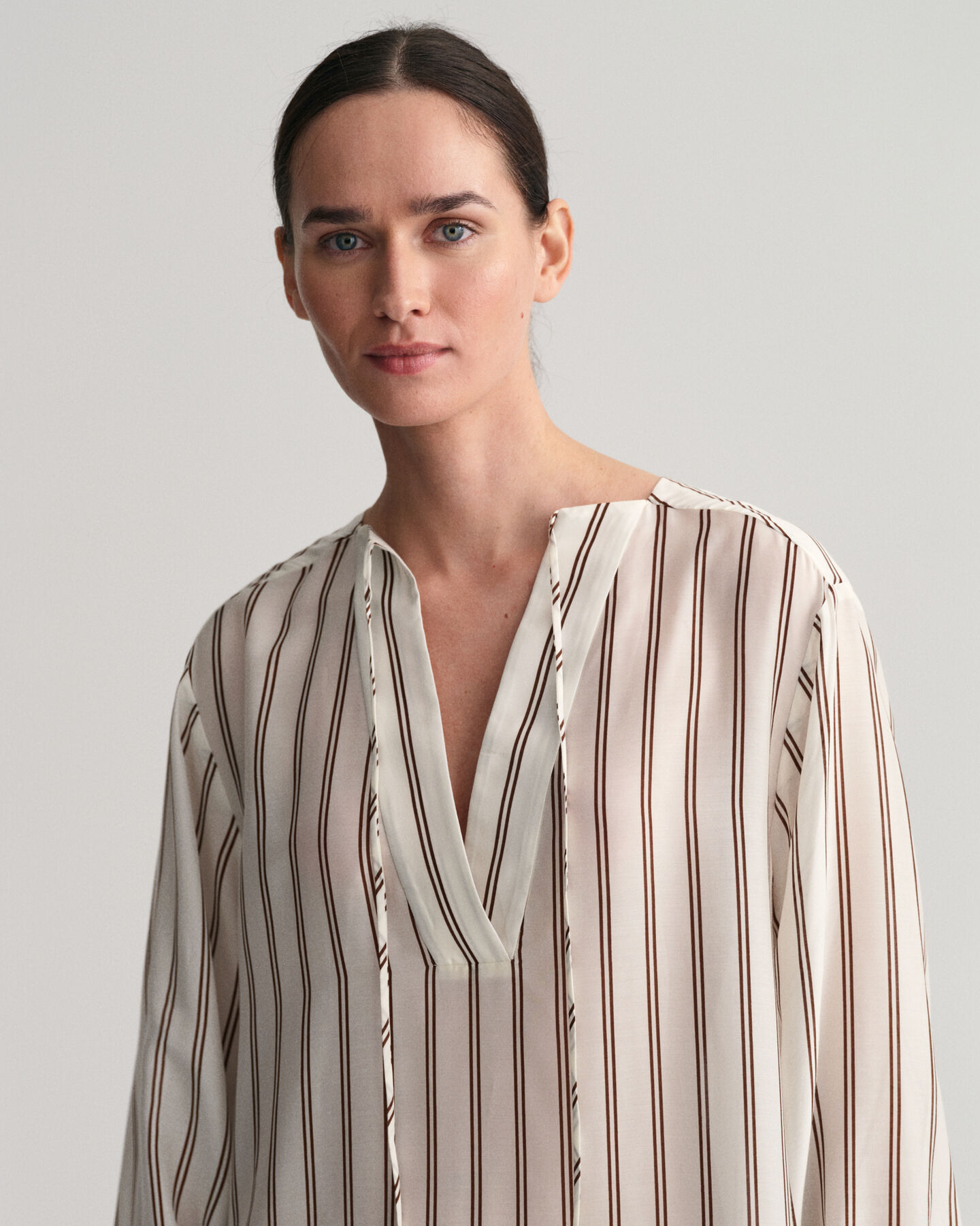 Striped V-Neck Caftan