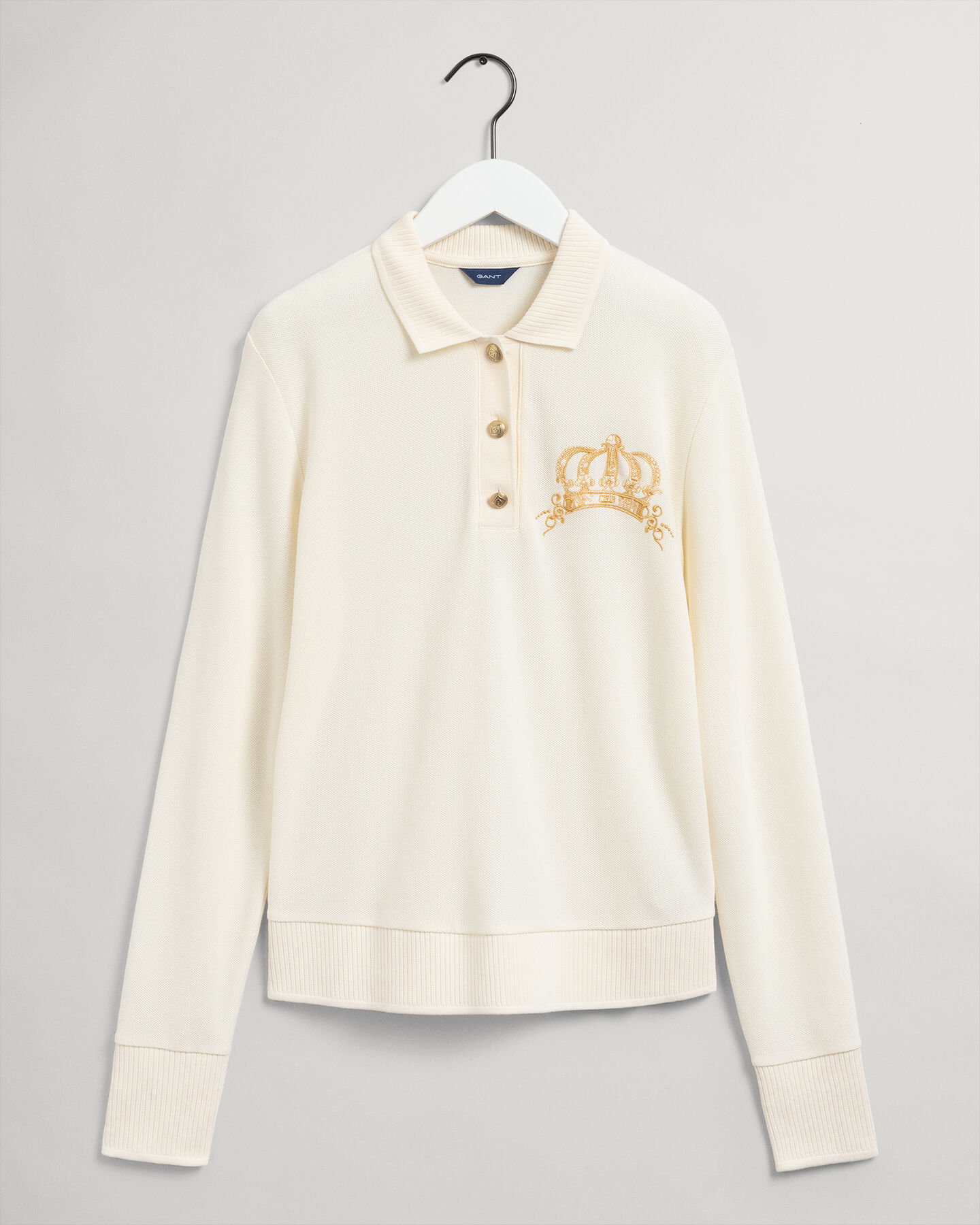 Crown Embroidery Piqu&eacute; Polo Shirt