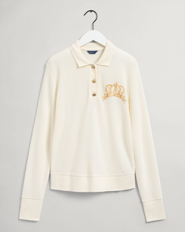 Crown Embroidery Piqu&eacute; Polo Shirt