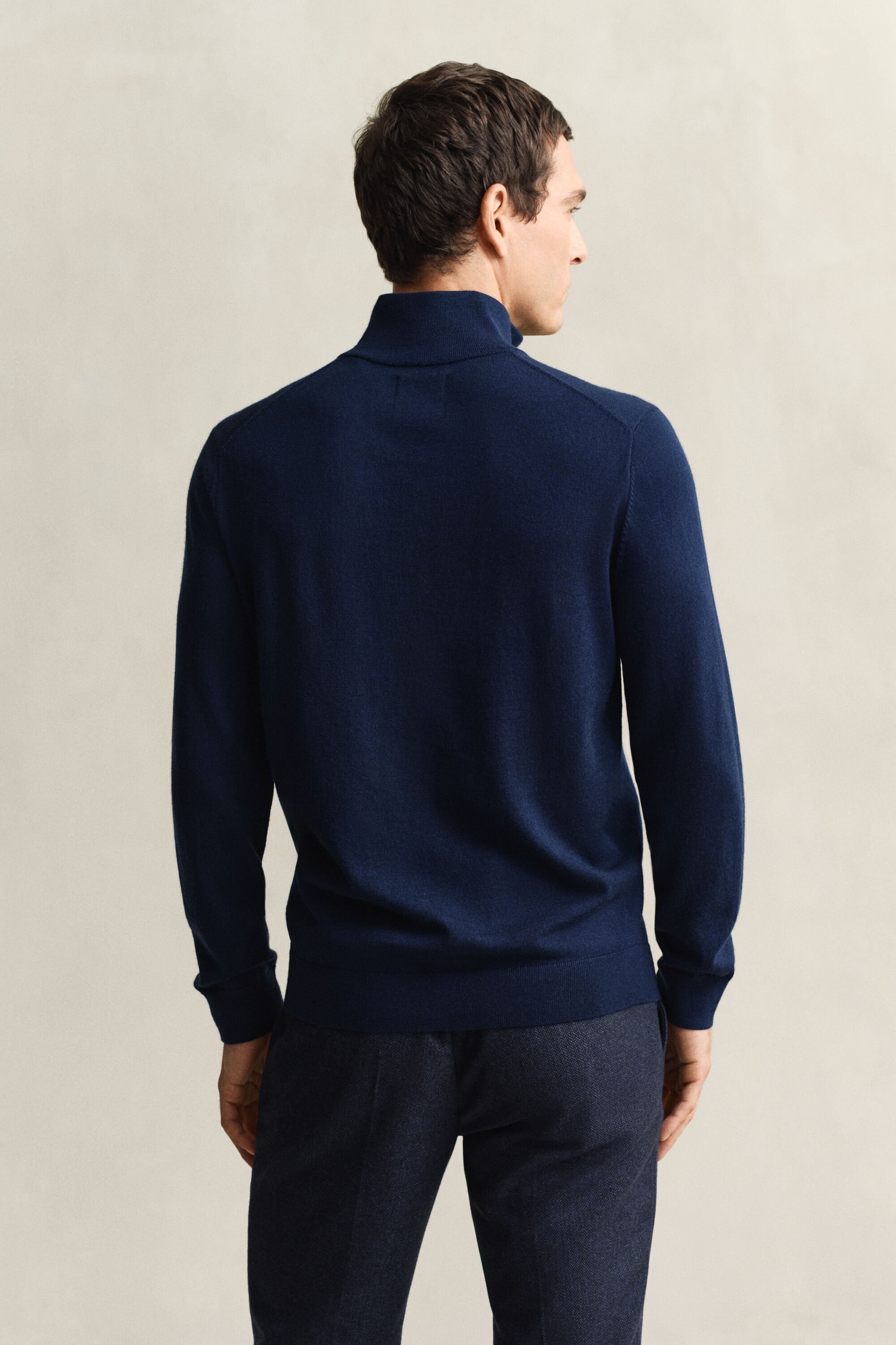 Extra Fine Merino Wool Half-Zip Sweater