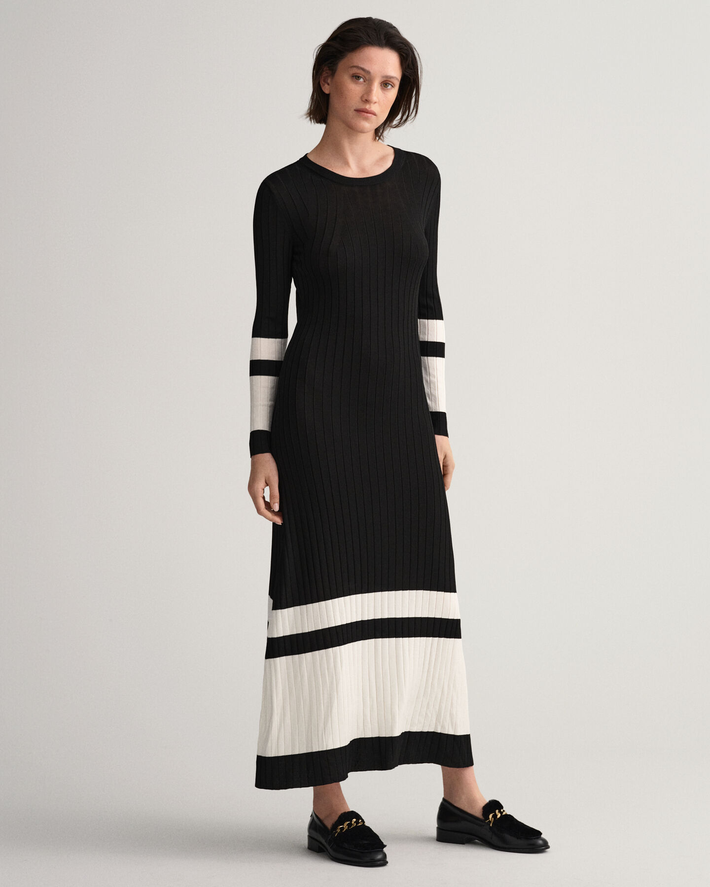 Block Stripe Ribbed Dress