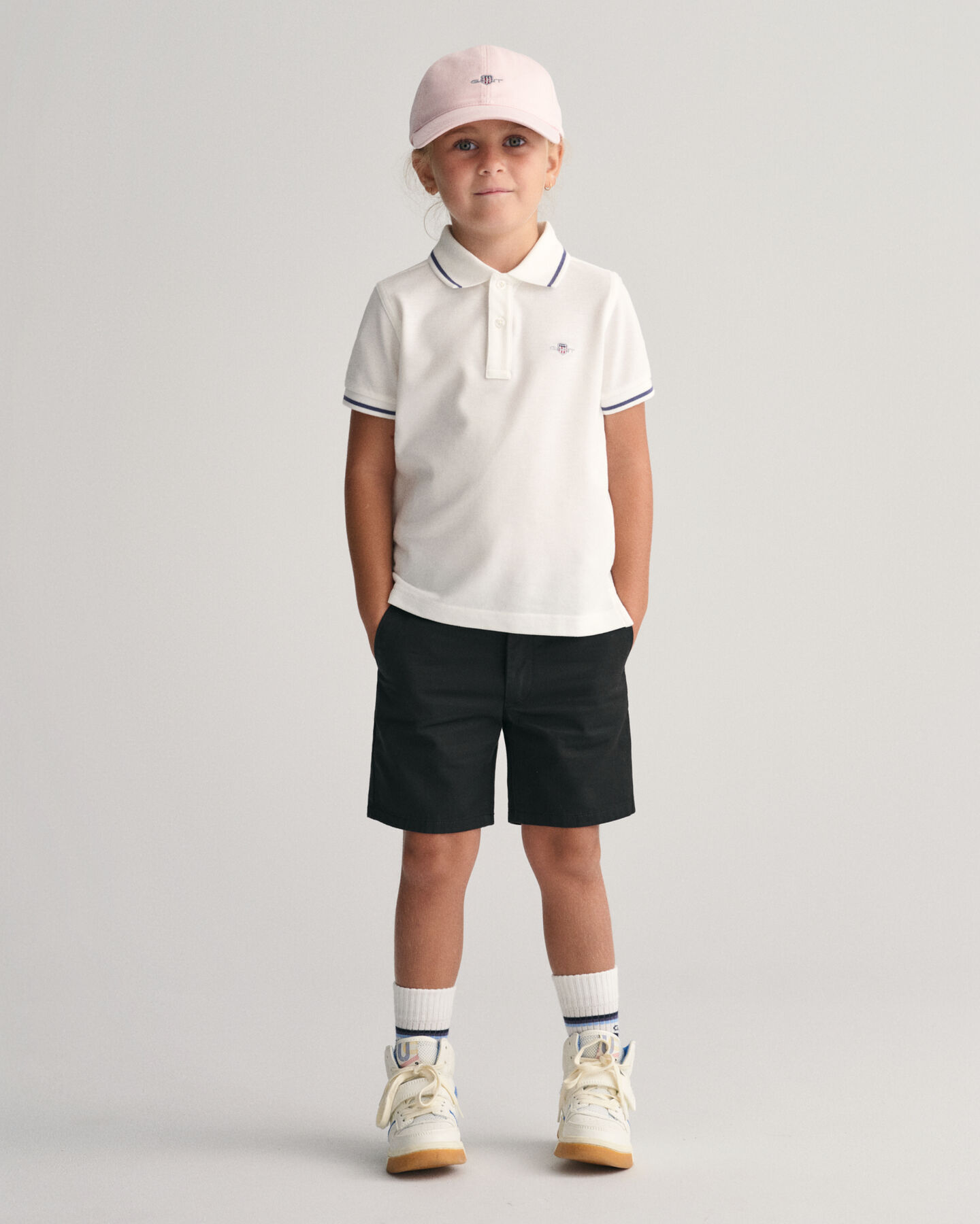 Kids Tipped Shield Piqu&eacute; Polo Shirt